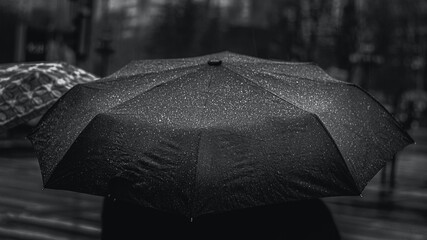 umbrella in rain © Ada