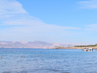 Passeggiata nel blu, Mar Rosso, Giordania.