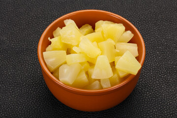 Marinated pineapple pieces