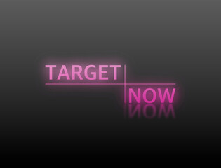Obraz premium Target now con sfondo colorato