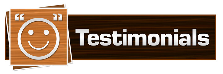 Testimonials Wood Texture Brown Horizontal With Symbol 