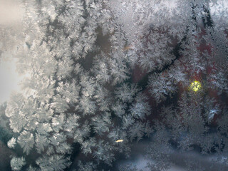 snow on the window