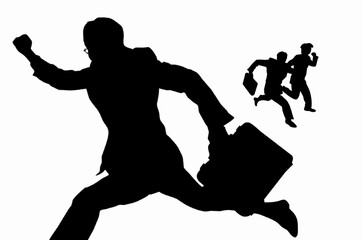 ダッシュするビジネスマン