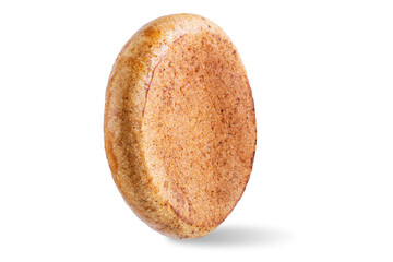 Rye bun on a white isolated background