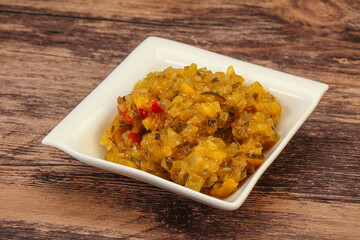 Relish sauce with cucumbers and mustard