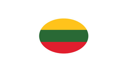 Lithuania flag oval circle vector illustration