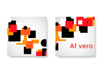 Obraz premium Modern abstract vector with square design brochure for design. Flat vector illustration. Modern cover template