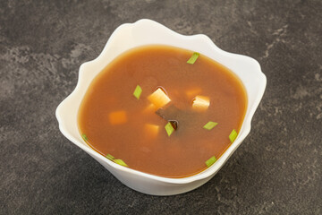 Japanese tradtitional Miso soup with tofu