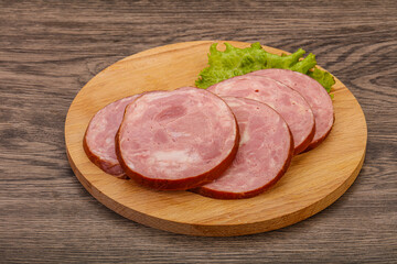 Slices of pork meat ham
