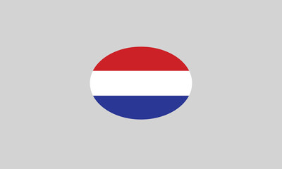 Netherlands, Holland flag oval circle vector illustration