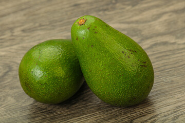 Two ripe exotic avocado vegetable