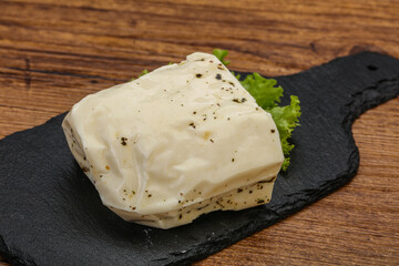 Halloumi cheese with mint for grill