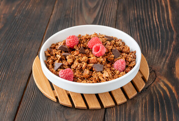 Bowl of homemade granola