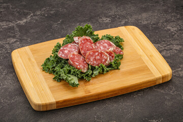Iberian pork Fuet sausage slices