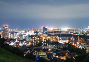 Obraz premium 東京郊外の住宅地 夜景