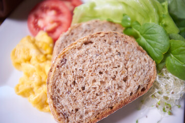
slice of brown bread