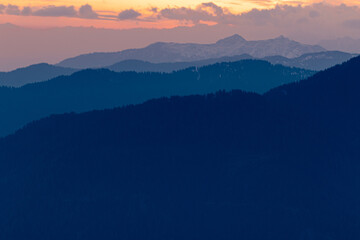 Berggipfel, Berg Silhouette 