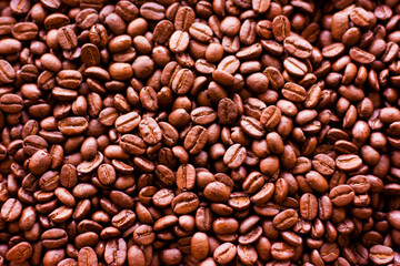 Roasted Arabica coffee beans