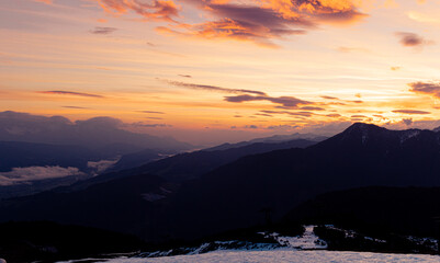 Berggipfel, Berg Silhouette 