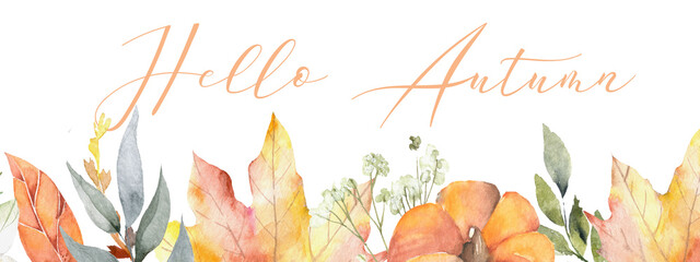 watercolor autumn background thanksgiving, tree, watercolor, white, yellow