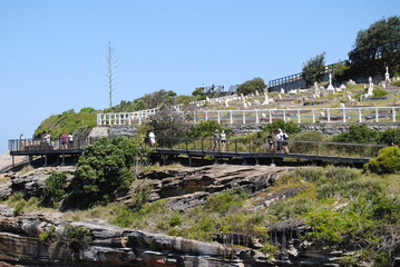 Obraz premium Bondi to Coogee walk on the sunny day in Sydney, Australia