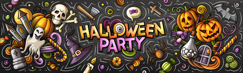 Happy Halloween cartoon vector illustration.