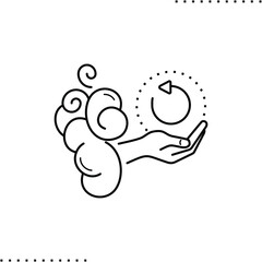 Reset cloud vector icon in outlines