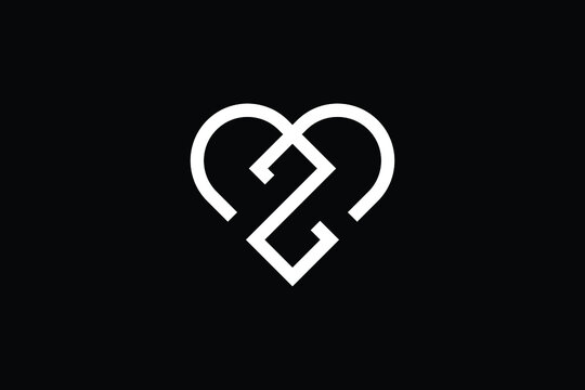 Minimal Innovative Initial MZ logo and ZM logo. Letter M Z ZM MZ creative elegant Monogram. Premium Business logo icon. White color on black background