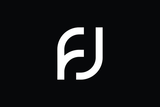 Minimal Innovative Initial FJ logo and JF logo. Letter F J JF FJ creative elegant Monogram. Premium Business logo icon. White color on black background