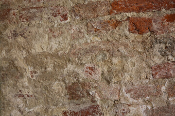 old brick wall with cracks