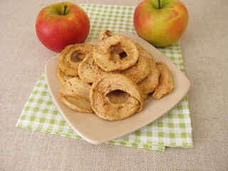 Dried fruits from homemade dried apple rings