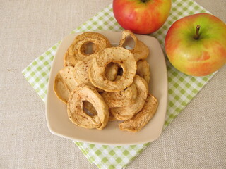 Dried fruits from homemade dried apple rings