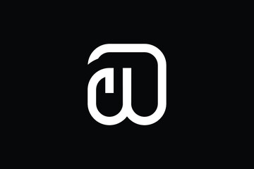 Minimal Innovative Initial WJ logo and JW logo. Letter W J JW WJ creative elegant Monogram. Premium Business logo icon. White color on black background