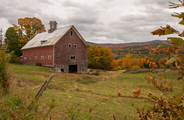 Vermont barn on a cloudy Fall day © Cody