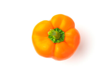 Bulgarian orange pepper on a white background close-up. isolate