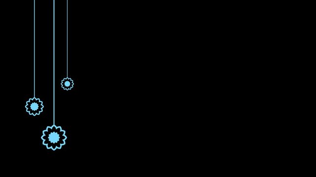 golden mandala fame and looping footage for islamic holiday background.