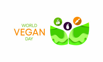 World Vegan Day is an annual event celebrated by vegans around the world every November 1st. Vector illustration design.