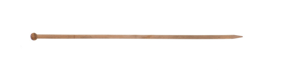 wooden magic wand isolated on white background