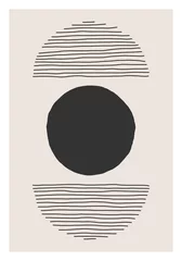 Poster Minimalistische kunst Trendy abstracte esthetische creatieve minimalistische artistieke handgetekende compositie