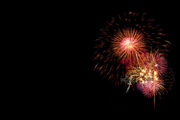 Fototapeta premium Festival Fireworks on Black backgrounds