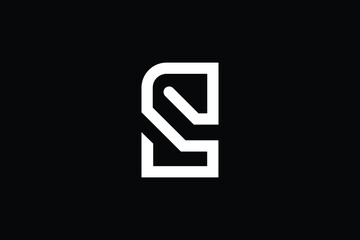 Minimal Innovative Initial S logo and SS logo. Letter S SS creative elegant Monogram. Premium Business logo icon. White color on black background