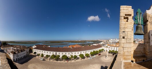 view of old monastery in Faro, Portugal