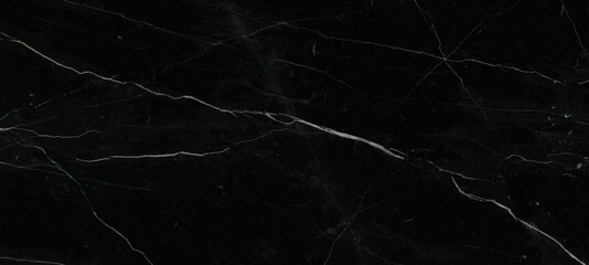 Luxurious black agate marble texture with white veins, polished marble quartz stone background...