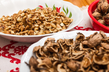 Crushed nuts for Christmas baking
