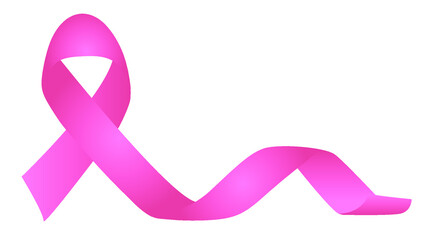 Breast cancer ribbon awareness long vector isolated