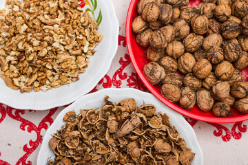Crushed nuts for Christmas baking
