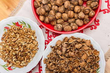 Crushed nuts for Christmas baking
