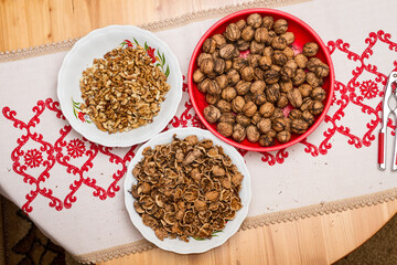 Crushed nuts for Christmas baking
