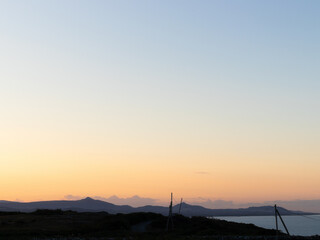 sunset over the sea