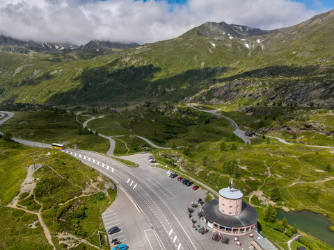 The Simplon pass in the alps